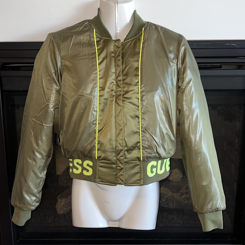 Guess Elly Bomber Jacket -Olive - Picture 2 of 8
